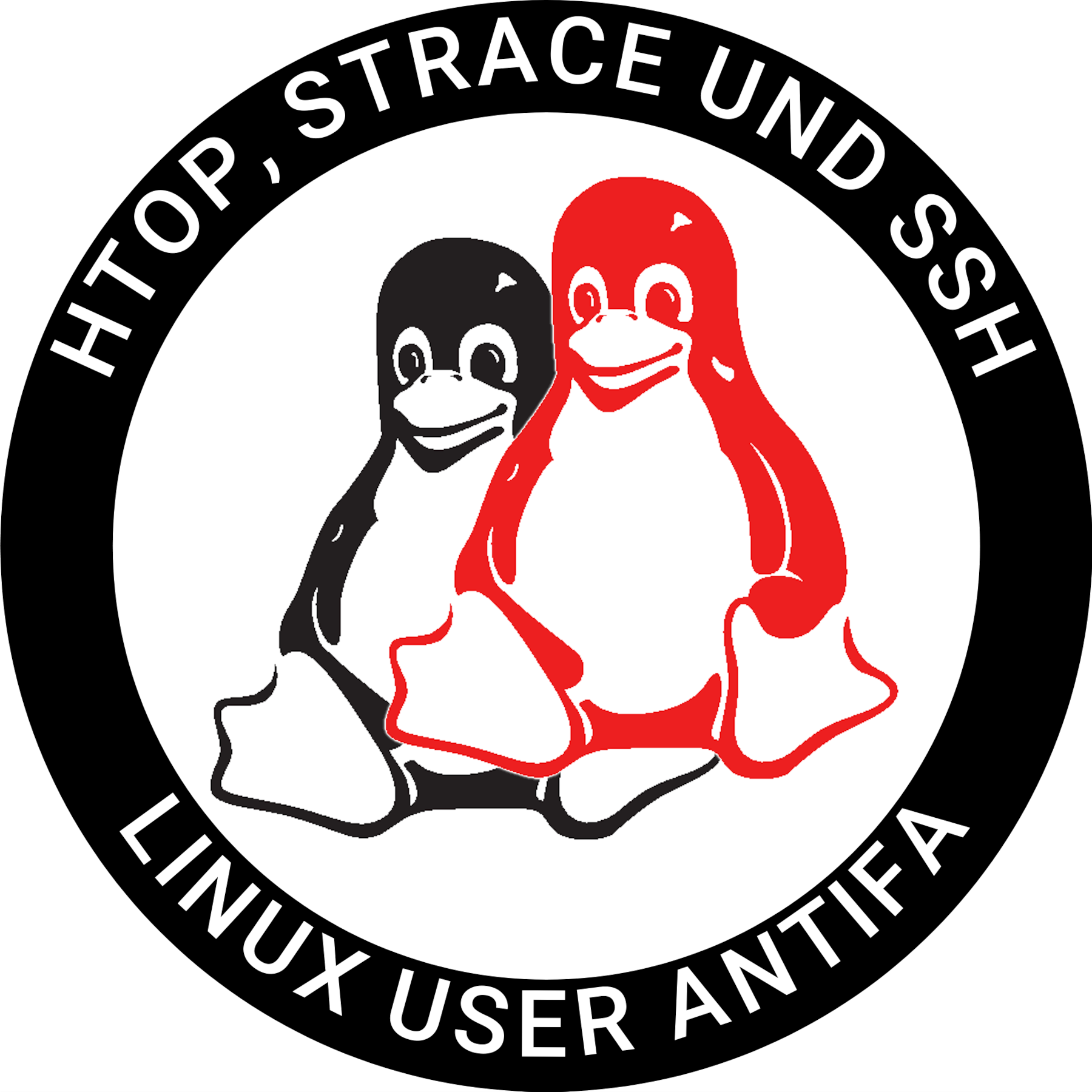 Antifa sticker with Tux